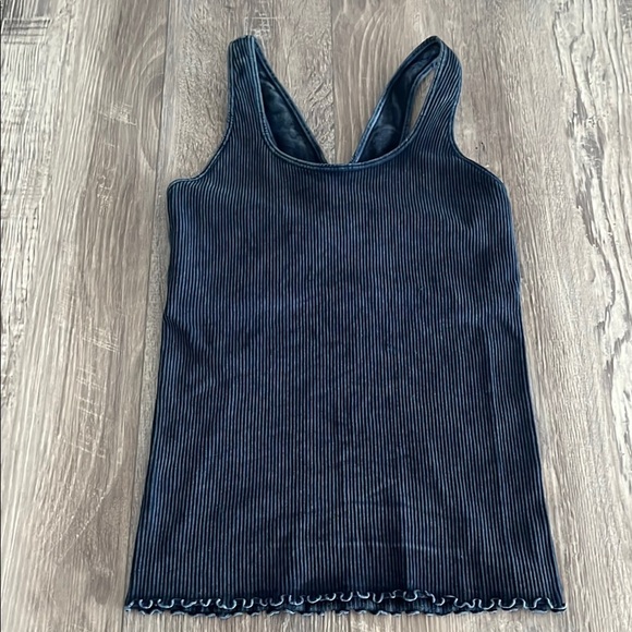 Spiritual Gangster Blue Ribbed Tank Top - Picture 2 of 7